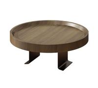 Sofa Tray Table, Clip-On Side Table for Couch with Adjustable 5-25.5cm Rest, Stable Wood Snack Desk for Drink Coffee Remote, Space-Saving Design for Living Room Apartment RV, 30x30cm