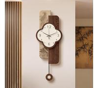 SOFACHEN 3D Decorative Sandstone Wall Clock, Creative Stylish Wall Decor with pendulum, Silent Non-Ticking Walls Hanging Decor, Modern Clock for Living Room, Bedroom, Dining Room(Color B,63cm)