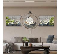 SOFACHEN 3D Wall Art Decor Clock with LED, Creative Stylish Wall Hanging Decor with Silent Movement, Modern Decorative Clocks Set for Living Room, Hallway, Hotel, Restaurant(Color B,80cm)