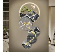 SOFACHEN Creative Silent Wall Clock with LED Light, Silent Non-Ticking Wall Hanging Decor, 3D Walls Art Decor Clock for Living Room, Bedroom, Dining Room, Easy to Install(Color A,160cm)