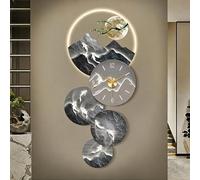 SOFACHEN Creative Silent Wall Clock with LED Light, Silent Non-Ticking Wall Hanging Decor, 3D Walls Art Decor Clock for Living Room, Bedroom, Dining Room, Easy to Install(Color B,180cm)