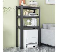 SOFACHEN Storage Rack Above The Sweeping Robot, Space-Saving Organizer, Adjustable shelf height, Robot Vacuum Stand Cabinet for Bedroom, Living Room, Hallway, Entryway(Black,90x80cm)