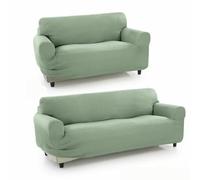 SOFAKOVER® Super Elastic Sofa Cover, Pack of 2 Sofa Cover for 3 and 2 Seater Sofa, Breathable, Comfortable and Durable, Sofa Cover, Easy to Install, 2+3 Seater, Turquoise