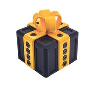 sofarefinish Annoying Gift Box, Novelty Prank Present Container for Fun Surprises (Black Box with Gold)