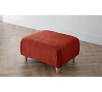 Sofas Express Apricot Red Wood Leg Manhattan Footstool