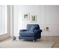 Sofas Express Mumbles Navy Blue Scroll Manhattan Arm Chair