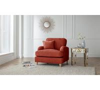 Sofas Express Tenby Apricot Red Tailored Pleat Manhattan Arm Chair