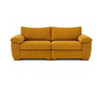 Sofaselectionuk Ltd Amalfi 2 Seater Split Sofa Soft Fabric In Mustard