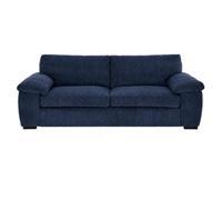 Sofaselectionuk Ltd Amalfi 3 Seater Sofa In Blue Fabric With Foam Seating & Modern Design