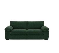 Sofaselectionuk Ltd Amalfi 3 Seater Sofa In Green Fabric With Foam Seating & Modern Design