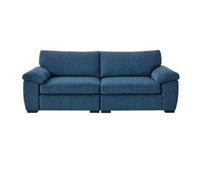 Sofaselectionuk Ltd Amalfi 3 Seater Split Sofa Soft Fabric In Blue