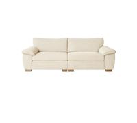 Sofaselectionuk Ltd Amalfi 3 Seater Split Sofa Soft Fabric In Cream