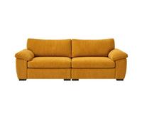 Sofaselectionuk Ltd Amalfi 3 Seater Split Sofa Soft Fabric In Mustard