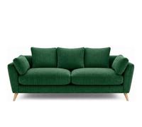 Sofaselectionuk Ltd Harlow Jumbo Cord 2 Seater Sofa, Modern Tailored Design In Green