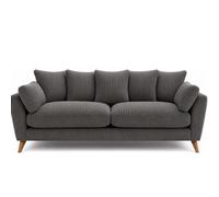 Sofaselectionuk Ltd Harlow Jumbo Cord 3 Seater Sofa, Modern Tailored Design In Grey