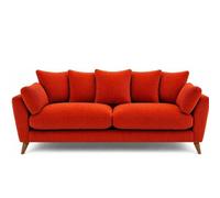 Sofaselectionuk Ltd Harlow Jumbo Cord 3 Seater Sofa, Modern Tailored Design In Orange