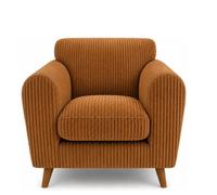 Sofaselectionuk Ltd Harlow Jumbo Cord Cuddle Chair, Modern Tailored Wide Armchair In Beige