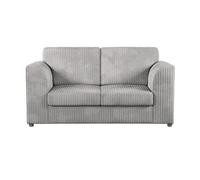 Sofaselectionuk Ltd Jumbo Cord High Back 2 Seater Sofa Luxury Comfort & Modern Style In Silver