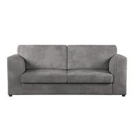 Sofaselectionuk Ltd Jumbo Cord High Back 3 Seater Sofa Luxury Comfort & Modern Style In Grey