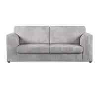 Sofaselectionuk Ltd Jumbo Cord High Back 3 Seater Sofa Luxury Comfort & Modern Style In Silver