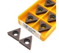 SOFBO 10PCS TCMT16T304 TCMT16T308 VP15TF UE6020 Carbide Blade Metal Turning Tool CNC Turning Tools Can Be Indexed TCMT 16T304 Cutting Tool(TCMT16T308 VP15TF)