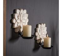 SOFE Farmhouse Candle Sconces Set of Two, Handmade Distressed Finish