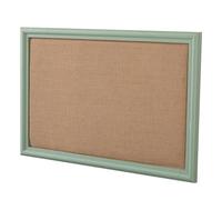 SOFE Linen Decorative Bulletin Board, Green Wood Framed 23" X 36" Office Fabric Board Organizer Wall, Pin Board for Picture Photo, Display Board for School, Home, Vision Board