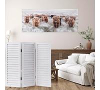 SOFE Wood Short Room Divider 3 Panel, 2.6 Ft Tall Shutters Folding Partition for Home Bedroom Office