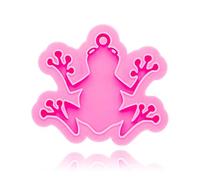 SOFEA DIY Epoxy Resin Mold Cartoon Frog Shape Keychain Pendant Casting Silicone Mould