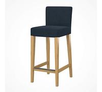 Soferia Replacement Compatible Cover for Henriksdal Hocker Chair With Backrest, fabric Majestic Velvet Navy