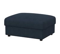 Soferia Replacement Compatible Cover for Vimle Footstool, fabric Majestic Velvet Navy