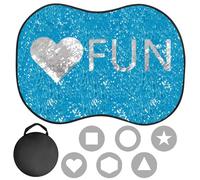 Sofevaim Sensory Wall, Reversible Sequin Fabric Sensory Panel, Blue and Silver, Customizable Pattern, Kids Activity Mat