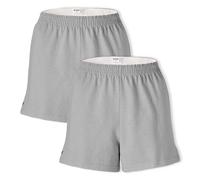 Soffe Womens Authentic Cheer Short, Oxford (2-Pack), L (Pack of 2)