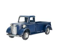 SOFFEE DESIGN 10in Collectible-Vehicles Classic Truck, Pick-up Model Iron Decorations, Collectible Figurine Desktop Car Wine Holder for Home Decor, Dark Blue
