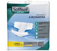 Soffisof Air Dry Adhesive Adult Diapers Extra L - 15x Pull-Up Nappies for Adults - Up to 7 Drops Absorbency - Incontinence Aid for Men & Women - Single Pack