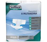 Soffisof Air Dry Adult Diapers Maxi Plus M - 15x Adult Nappies - Disposable Incontinence Briefs - Up to 10 Drops Absorbency - for Men and Women