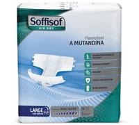 Soffisof Air Dry Adult Diapers Maxi Super L - 15x Adult Nappies - Disposable Incontinence Briefs - Up to 9.5 Drops Absorbency - for Men and Women - Single Pack