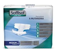 Soffisof Air Dry Adult Diapers Maxi Super M - 15x Adult Nappies - Disposable Incontinence Briefs - Up to 9.5 Drops Absorbency - for Men and Women - Single Pack