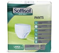 Soffisof Air Dry Pants Super L - 10x Incontinence Pants - Adult Diapers for Men and Women - 8 Drops Absorbency - Large (110-150 cm) - Single Pack