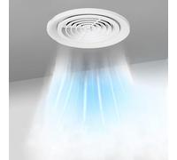 Soffit Air Vent Grille Cover - Round Plastic Exhaust Lid for Inline Duct Fan and HVAC Systems