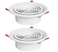 Soffit Air Vent Grille Cover - Round Plastic Exhaust Lid for Inline Duct Fan and HVAC Systems
