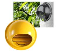Soffit Vents Exterior,Vent Cover, Cover Wall Vent Cap, Round Louver Grille Cover Thicken Windproof Rainproof Screen Mesh, for Home Bathroom Kitchen(Yellow,200mm)