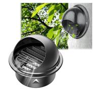 Soffit vents exterior,Vent cover, Cover Wall Vent Cap, Round Louver Grille Cover Thicken Windproof Rainproof Screen Mesh, For Home Bathroom Kitchen(Black,200mm)