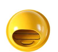 Soffit vents exterior,Vent cover, Round Wall Vent Cap Stainless Stell Air Vents,Black White Gray Hemispherical, Kitchen Exhaust Vents With Mesh(Yellow,160mm)