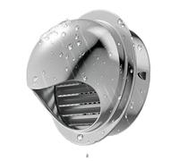 Soffit Vents Exterior,Vent Cover, Stainless Steel Extractor Wall External Cover, Bull Nosed Outlet Cover Grille Tilting Shutters(4inch 100mm)