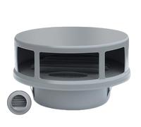 Soffit vents, external air vents, Vent Cover Ventilation Cap, Louvered Grilles cover, Chimney Caps, Ventilations Grill Screen Hood for Wall Exhaust Outdoor campers(Gray,100mm/3.9inch)