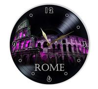Sofi-G Rome vinyl clock painted - Wall Clock Rome city- Gift for Rome Lover - Original Wall Home Decor