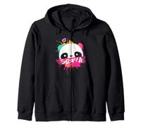 SOFIA - Beautiful girl name with adorable Panda Zip Hoodie