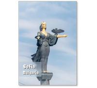Sofia, Bulgaria - : The Statue of Sveta Sofia. The Statue, Erected in 2000, Stands in A Spot Once Occupied by A Statue of Lenin., Fridge Magnet