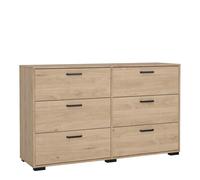 Sofia Double Dresser 6 Drawers Jackson Hickory